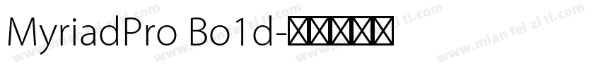 MyriadPro Bo1d字体转换